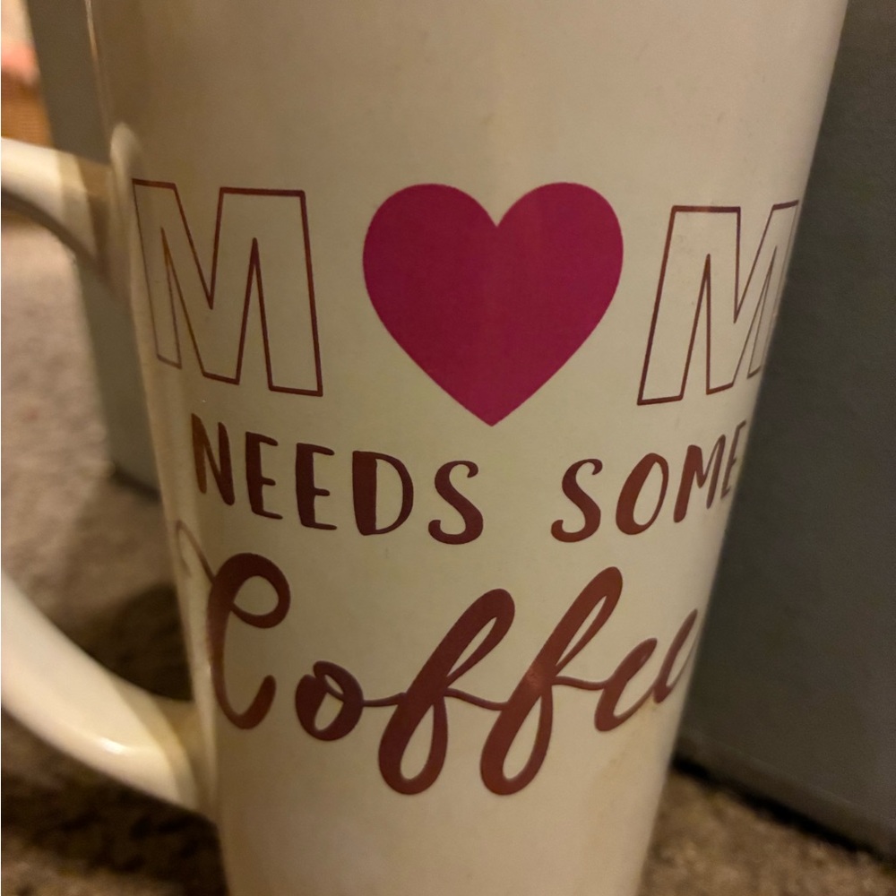 Source Unknown Pink and Brown Mom Mug